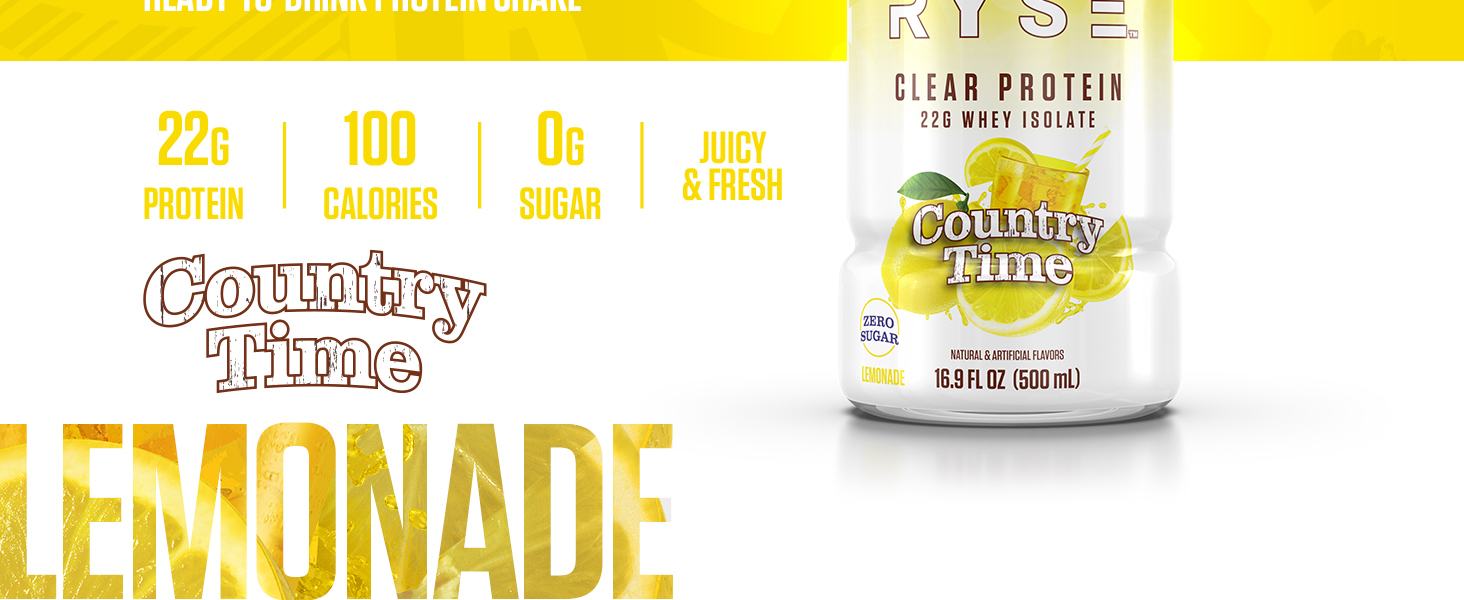 Clear Protein RTD Jell-O Country Time Lemonade Banner Image 2