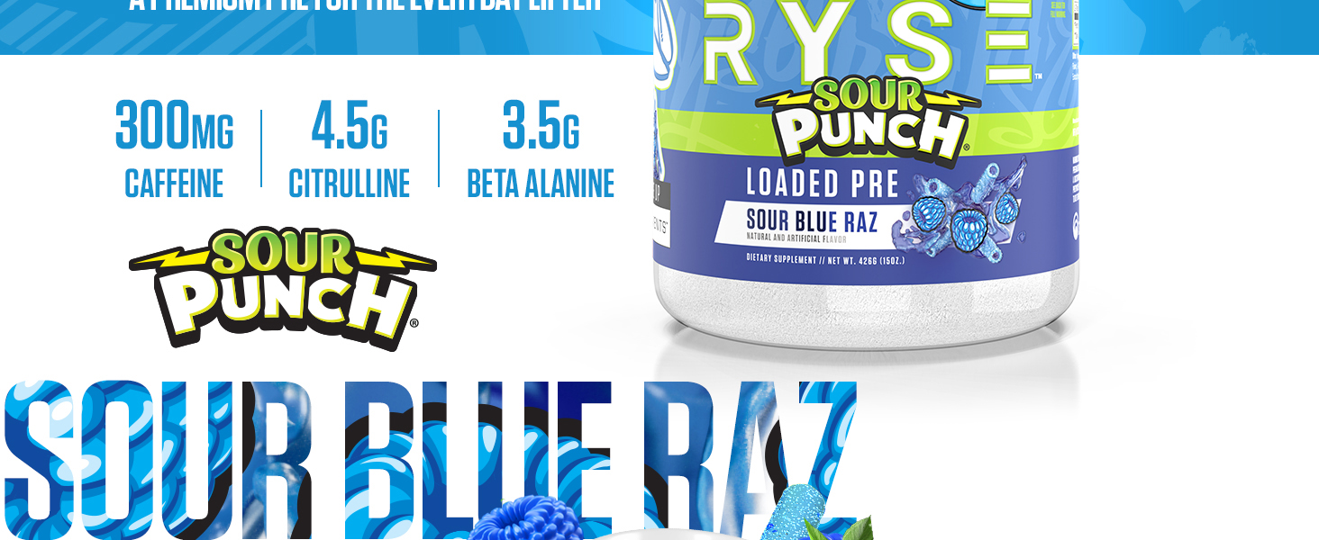 Loaded Pre V2 Sour Punch Sour Blue Raspberry Banner Image 2