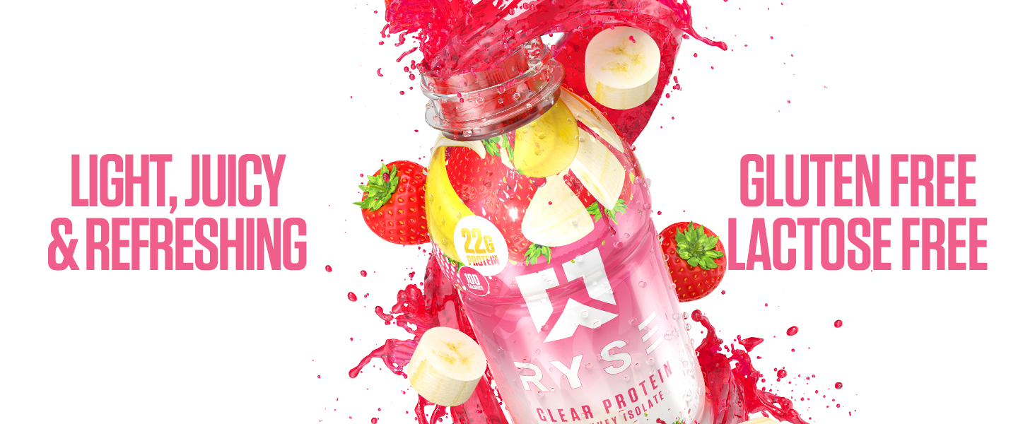 Clear Protein RTD Strawberry Banana Top Banner Image 3