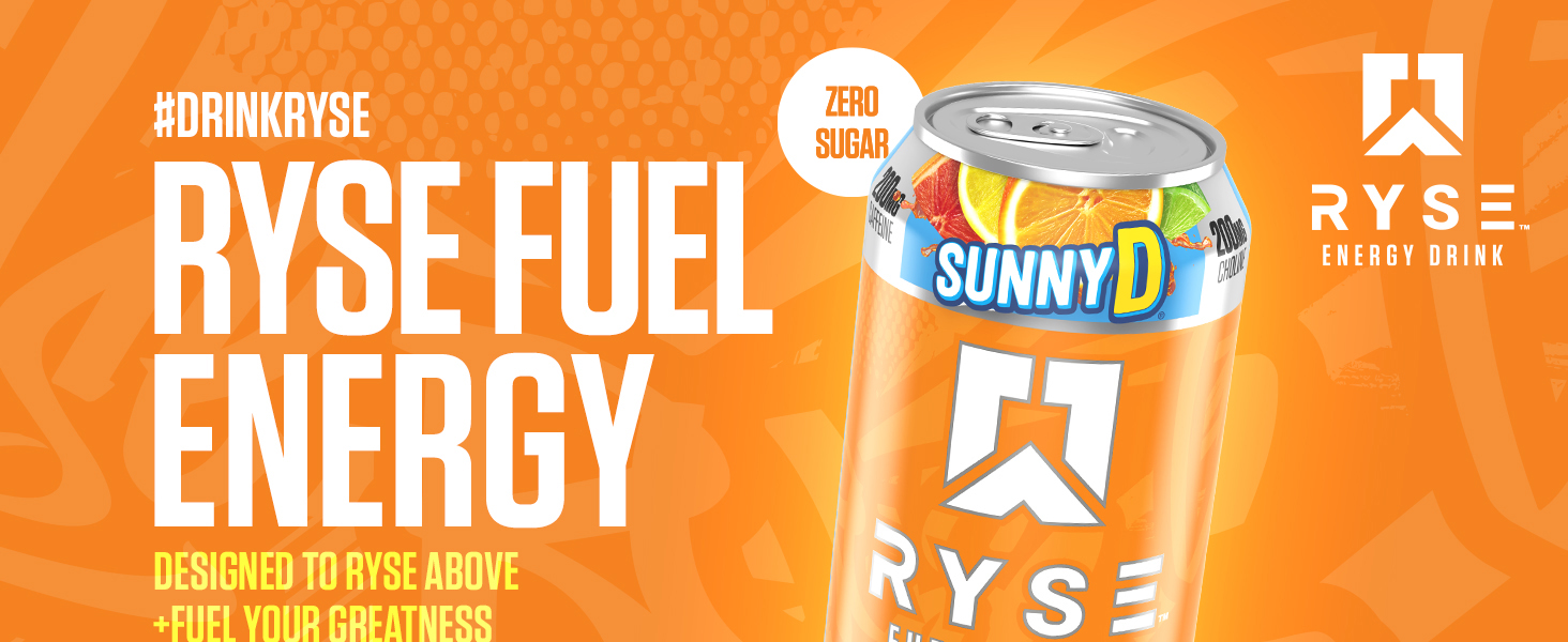 RYSE Energy Drink SunnyD Tangy Original Banner Image 1