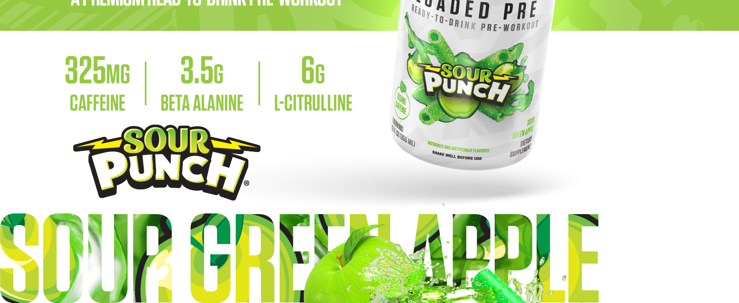 Loaded Pre RTD Sour Punch Sour Green Apple Image 2 